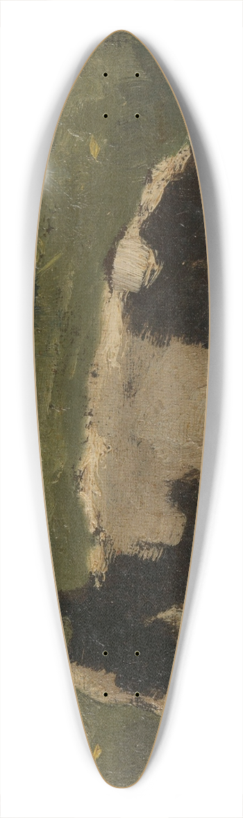 Richard Nicolas Roland Holst - Resting Cow with a Mill 39.3 inch art pintail longboard deck