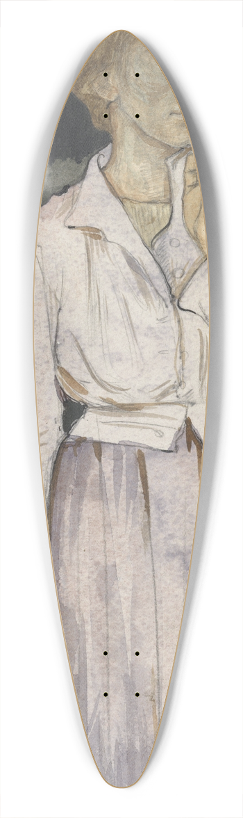 Richard Nicolas Roland Holst - Staande vrouw 39.3 inch art pintail longboard deck