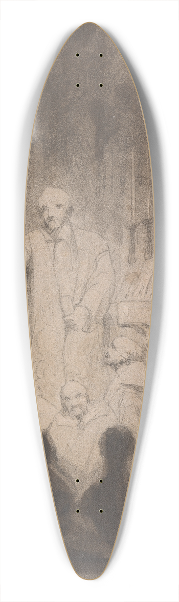 Richard Parkes Bonington - Untitled. 39.3 inch art pintail longboard deck