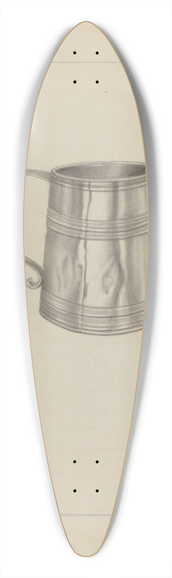 Richard Schoene - Silver Mug 39.3 inch art pintail longboard deck