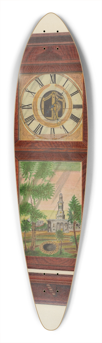 Richard Taylor - Wall Clock with Mantel 39.3 inch art pintail longboard deck