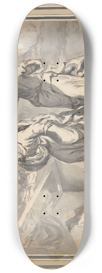 Godfried Maes - St. Peter and St. John Finding Christs TombEmpty 8.25 inch art skate deck
