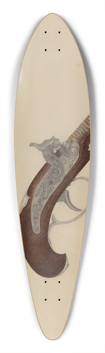 Richard Whitaker - Dueling Pistol 39.3 inch art pintail longboard deck