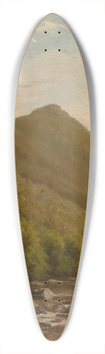 Richard William Hubbard - A Mountain Stream 39.3 inch art pintail longboard deck