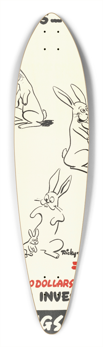 Ricky RCAF - It Multiples  War Savings Certificates 39.3 inch art pintail longboard deck