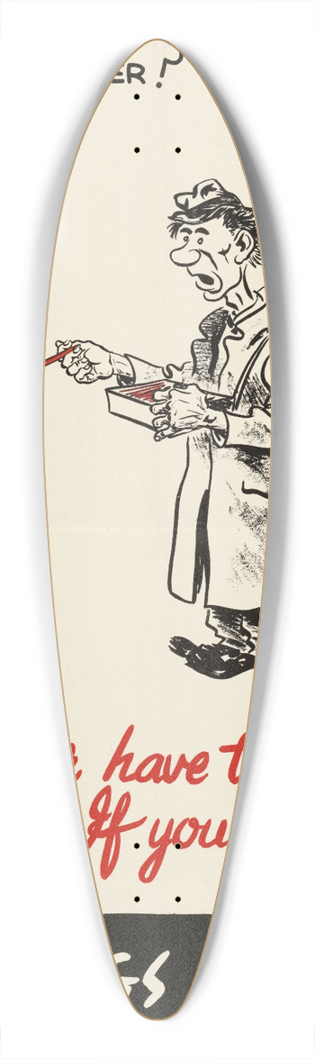 Ricky RCAF - What Will You Do When This Do is Over 39.3 inch art pintail longboard deck
