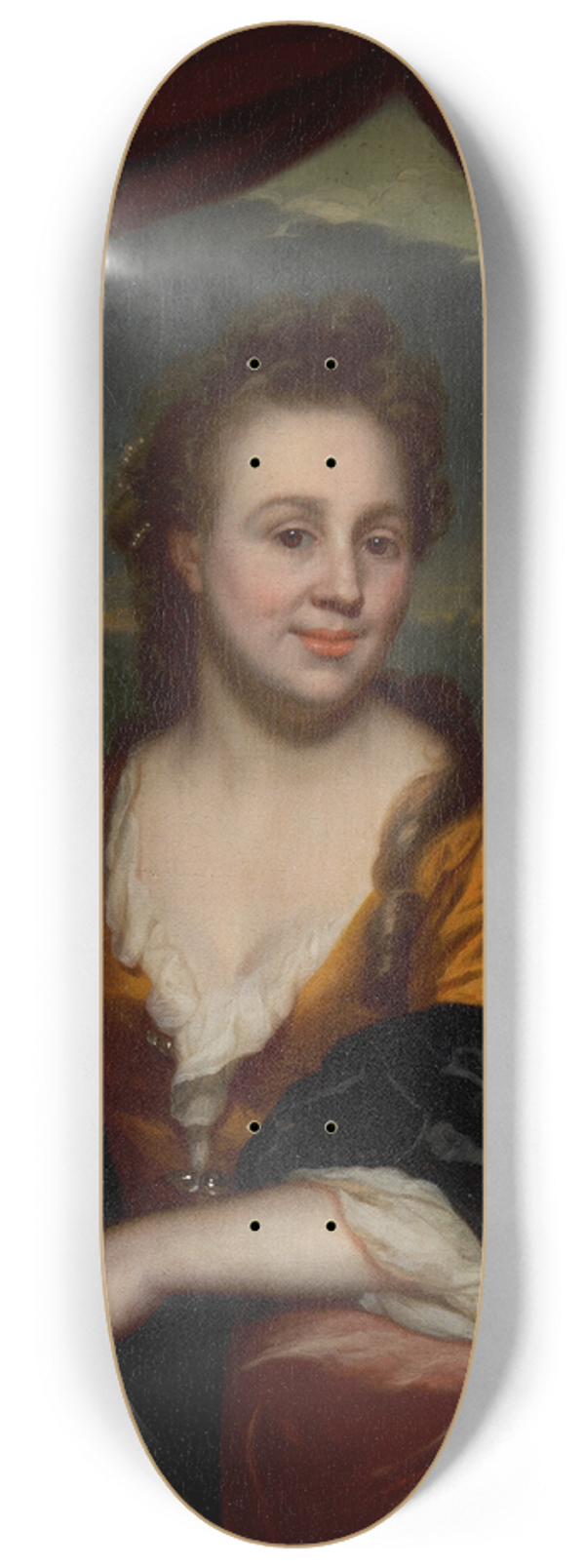 Godfried Schalcken - Portrait of an unknown woman 8.25 inch art skate deck