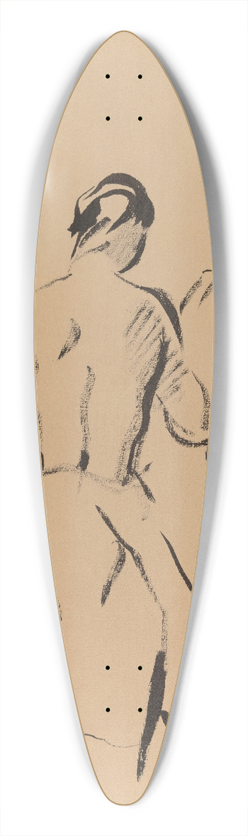 Rik Wouters - Study with Three Nudes 39.3 inch art pintail longboard deck