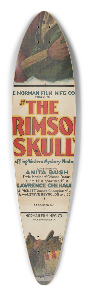 Ritchey Lith. Corp. - The crimson skull 39.3 inch art pintail longboard deck