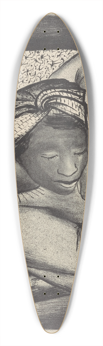 Riva Helfond - Sleeping Girl 39.3 inch art pintail longboard deck