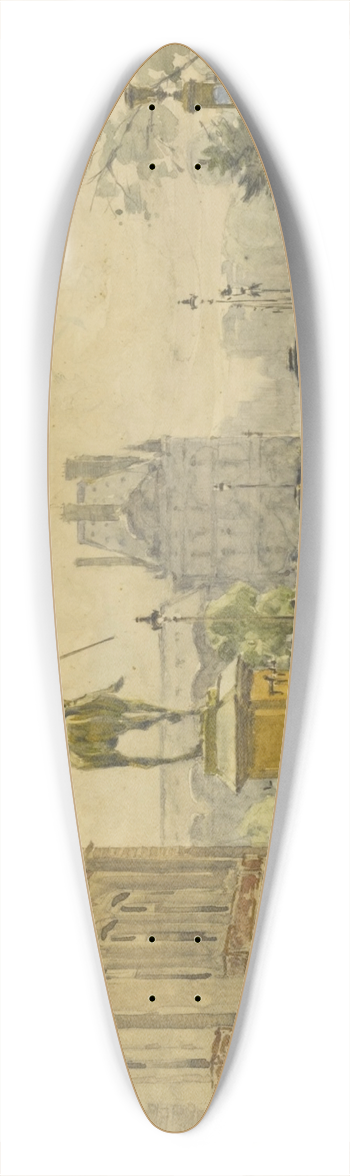 Rn Leverd - Rue de Jeanne dArc, Paris 39.3 inch art pintail longboard deck