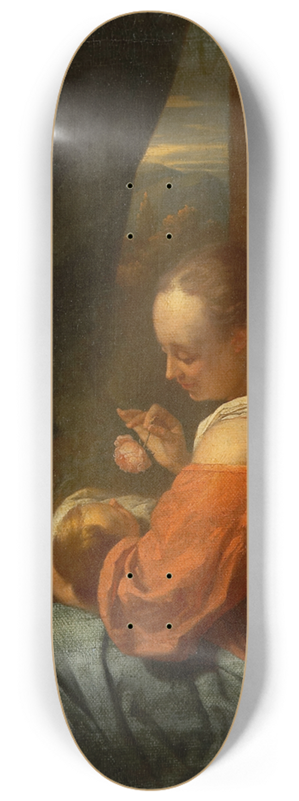Godfried Schalcken - The Holy Family 8.25 inch art skate deck