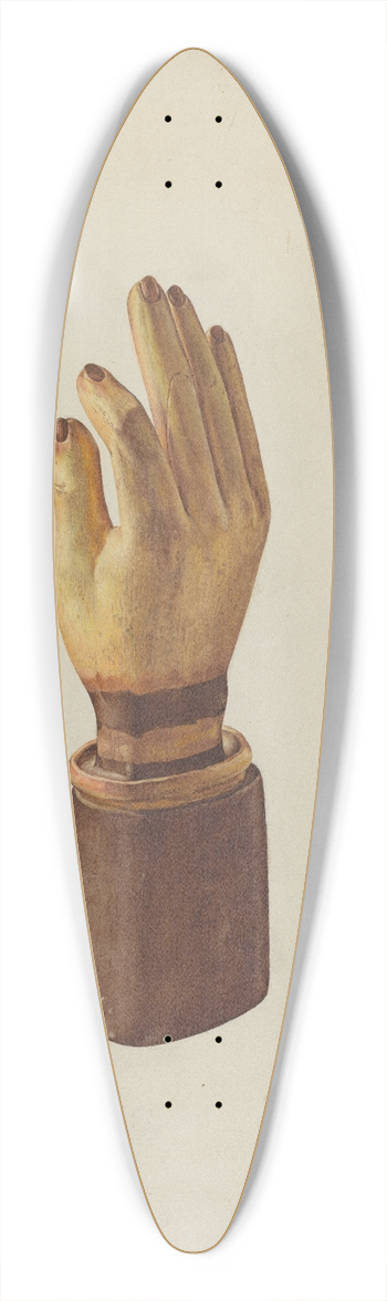 Robert Calvin - Hand Glove Advertisement 39.3 inch art pintail longboard deck