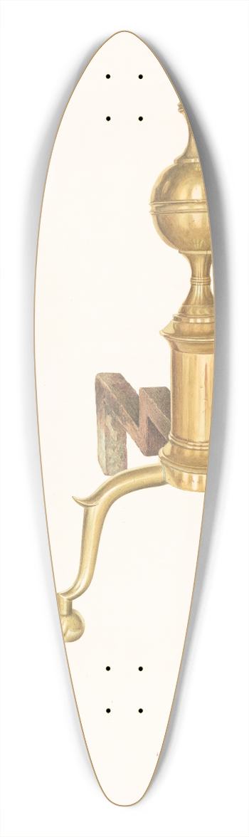 Robert Clark - Brass Andirons 39.3 inch art pintail longboard deck