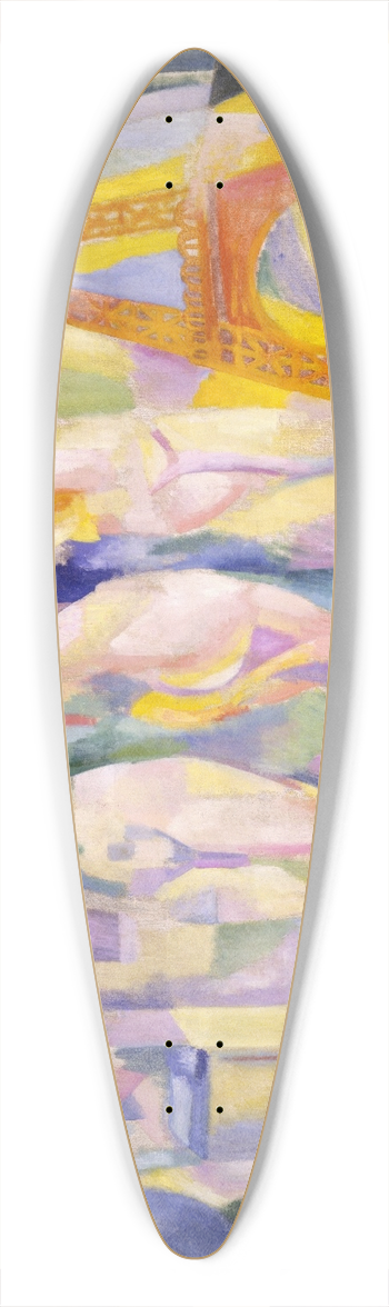 Robert Delaunay - La ville de Paris 39.3 inch art pintail longboard deck
