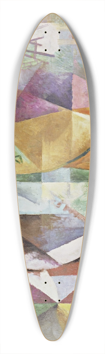 Robert Delaunay - The Three Windows, the Tower and the Wheel 39.3 inch art pintail longboard deck