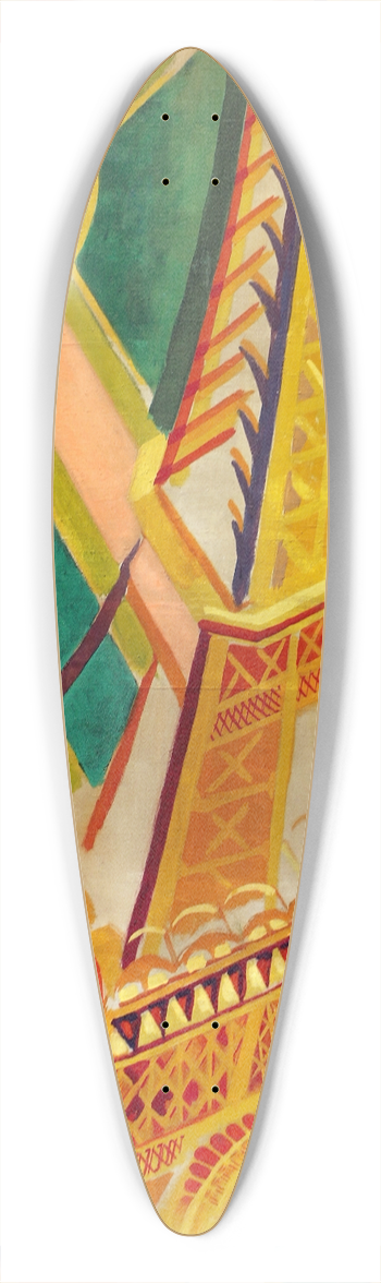 Robert Delaunay - Tour Eiffel 39.3 inch art pintail longboard deck