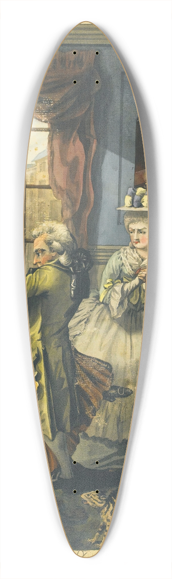 Robert Dighton - The London Dentist 39.3 inch art pintail longboard deck