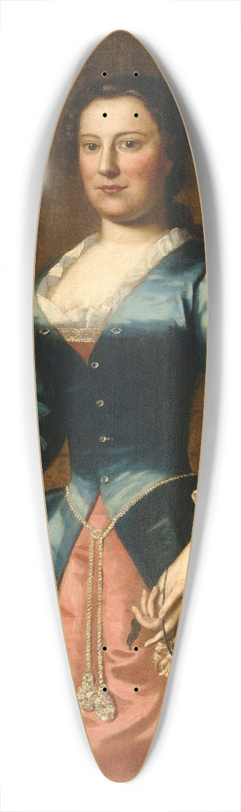 Robert Feke - Portrait of Mrs. Samuel McCall, Sr 39.3 inch art pintail longboard deck