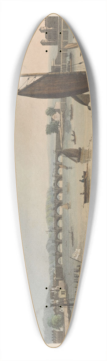 Robert Havell - View of Vauxhall Bridge 39.3 inch art pintail longboard deck