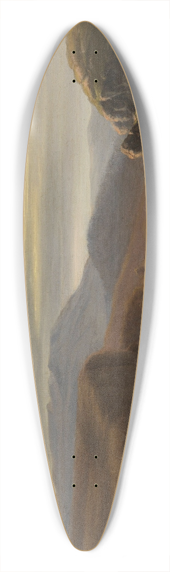 Robert Kummer - Schottische Landschaft mit Fischer am Ufer 39.3 inch art pintail longboard deck