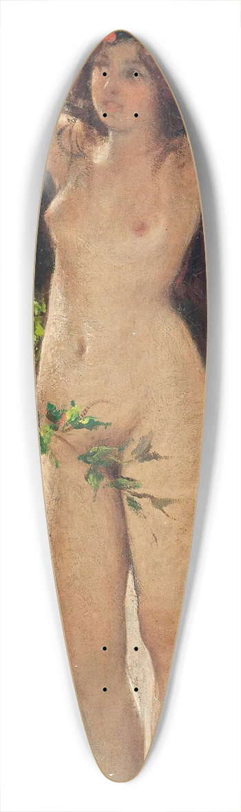 Roberto Fontana - Flora 39.3 inch art pintail longboard deck