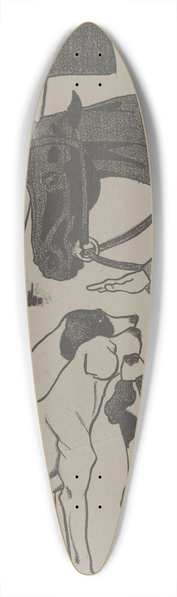 Robert Polhill Bevan - Huntsman and Hounds 39.3 inch art pintail longboard deck