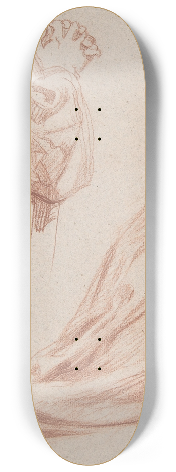 Alexandre Laemlein - Two Kneeling Figures 8.25 inch art skate deck