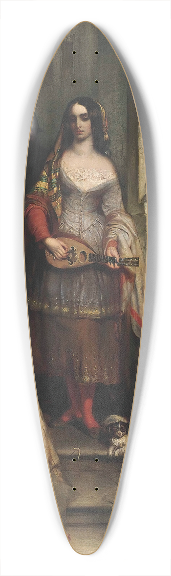 Robert Scott Lauder - Poor Louise, the Gleemaiden 39.3 inch art pintail longboard deck