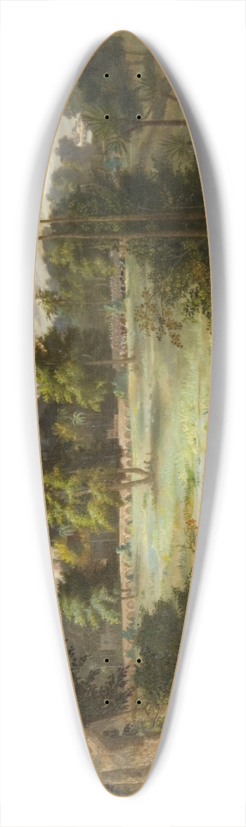Robert S. Duncanson - Chapultpec Castle 39.3 inch art pintail longboard deck