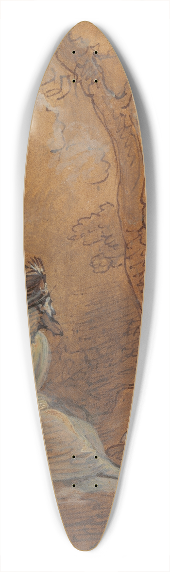 Robert Smirke - Oberon and Puck 39.3 inch art pintail longboard deck