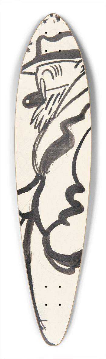 Robert Storm Petersen - Blad Til dagens Flue 39.3 inch art pintail longboard deck