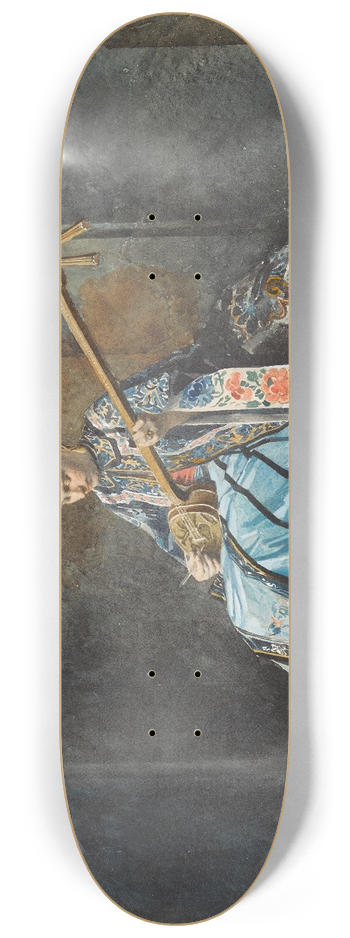 Alexandre-Louis Leloir - The lute player 8.25 inch art skate deck