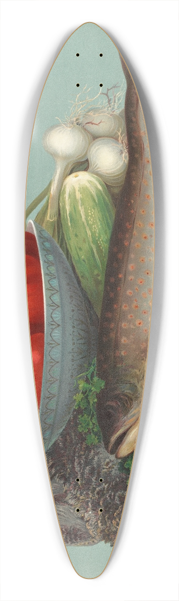 Robert Wilkie - Trout, Grouse, Tomatoes 39.3 inch art pintail longboard deck
