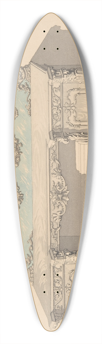 Robert William Hume - Design for Sideboard, Louis Quatorze Style 39.3 inch art pintail longboard deck