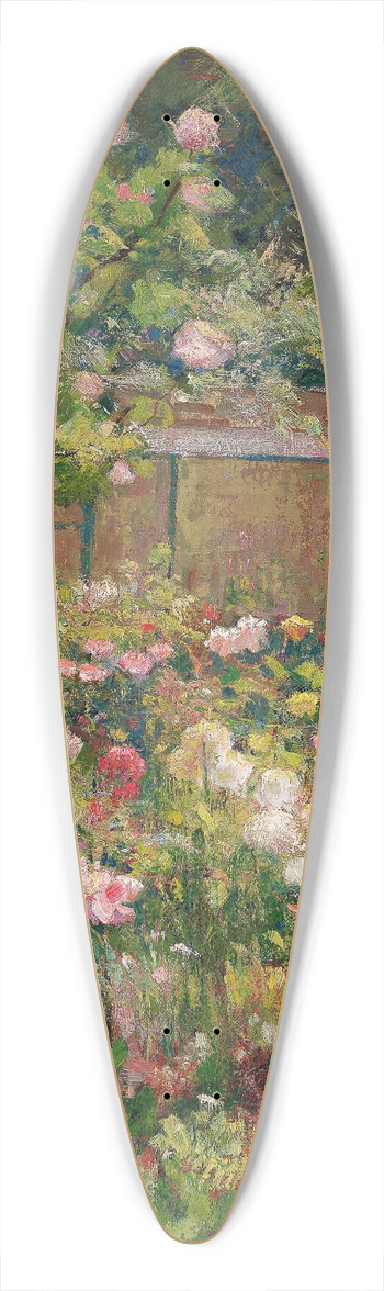 Robert William Vonnoh - Jardin en Fleurs 39.3 inch art pintail longboard deck
