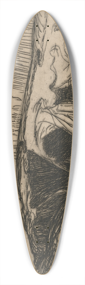 Roderic O'Conor - La falaise 39.3 inch art pintail longboard deck