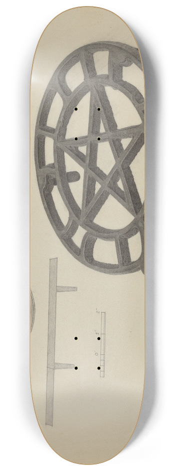 Gordon Sanborn - Pa. German Flat-iron Holder 8.25 inch art skate deck