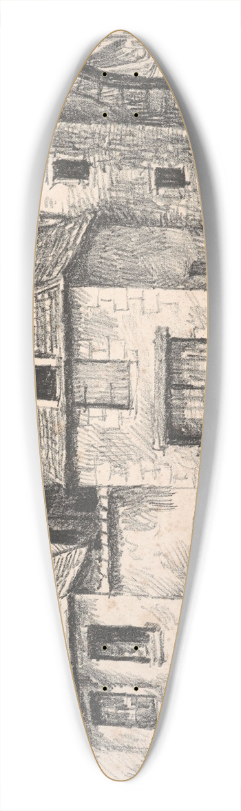 Roger Fry - La Charit 39.3 inch art pintail longboard deck