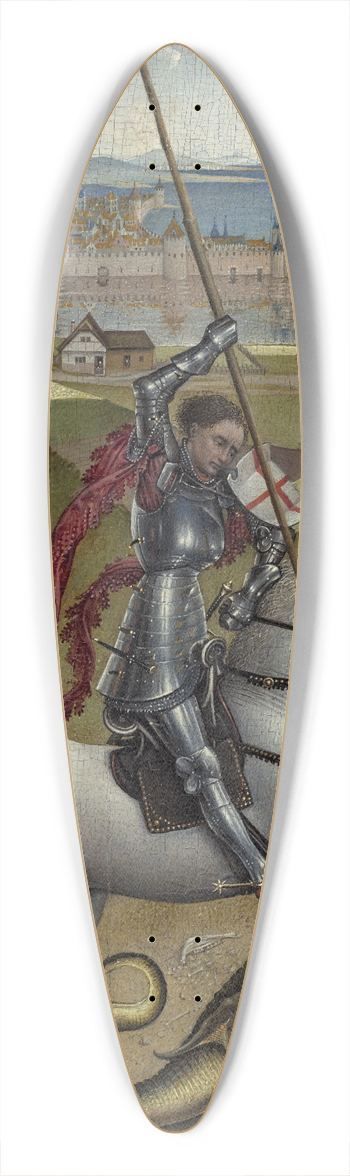 Rogier van der Weyden - Saint George and the Dragon 39.3 inch art pintail longboard deck