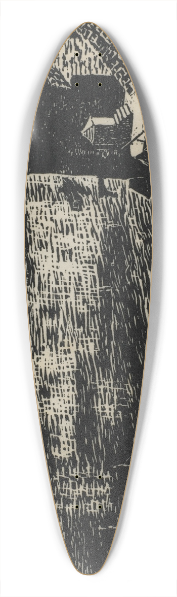 Roland Hipkins - Polperro, Cornwall 39.3 inch art pintail longboard deck