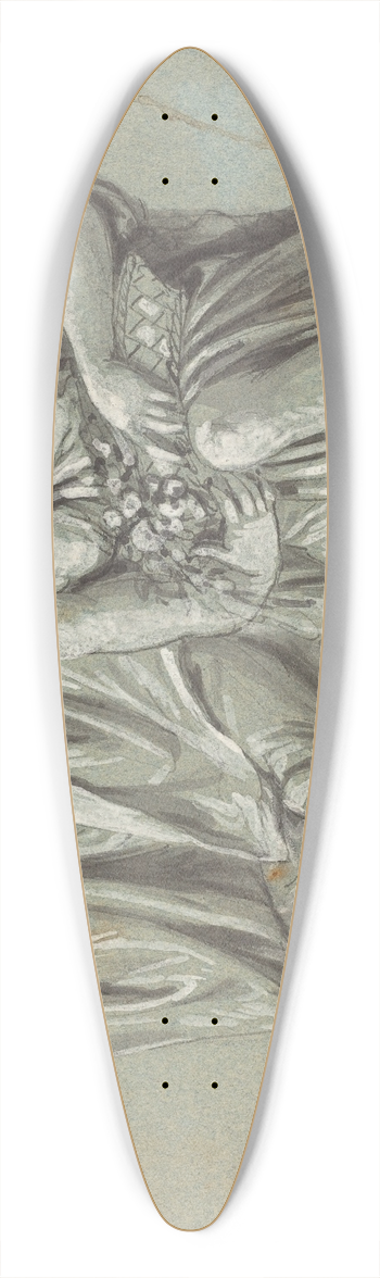 Roman 18th Century - Two Kneeling Figures with Offerings 39.3 inch art pintail longboard deck