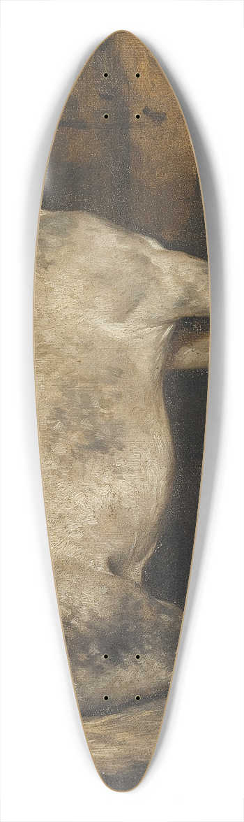 Rosa Bonheur - A dapple grey horse 39.3 inch art pintail longboard deck