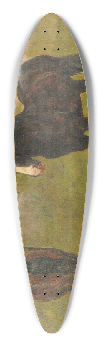 Rosa Bonheur - Grazing horses 39.3 inch art pintail longboard deck