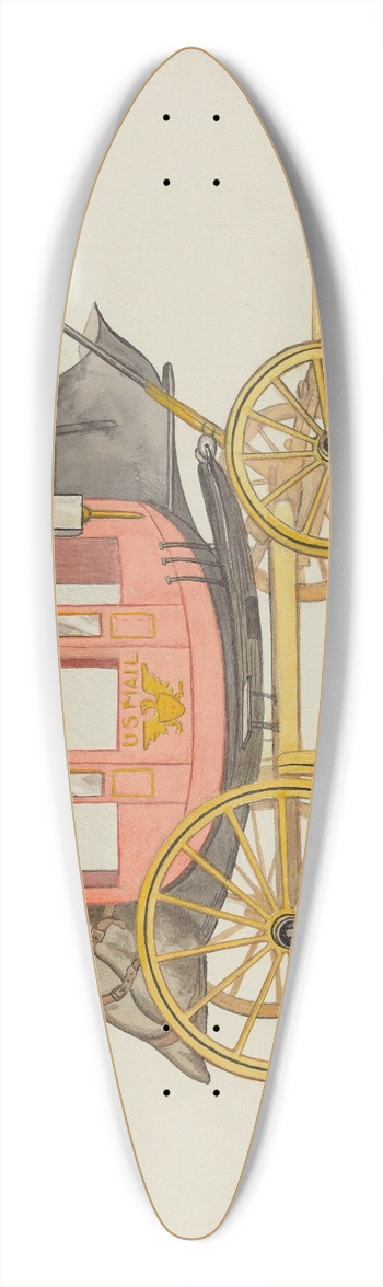 Rose Campbell-Gerke - Stage-coach 39.3 inch art pintail longboard deck