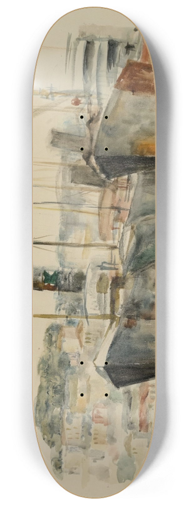 Gottfried Graf - Hochseeschlepper im Hafen 8.25 inch art skate deck