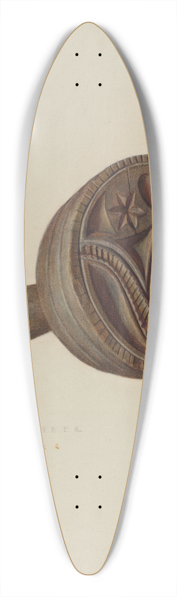 Roy Weber - Pa. German Butter Mold 39.3 inch art pintail longboard deck