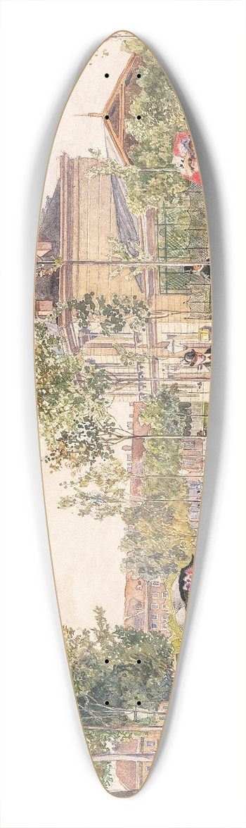 Rudolf Bernt - Sonntagsspaziergang am Stubenring 39.3 inch art pintail longboard deck