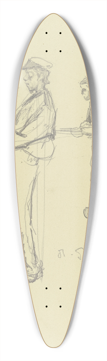 Rudolf Gudden - Arbeiter aus der Groen Spinnerei von Edam 39.3 inch art pintail longboard deck