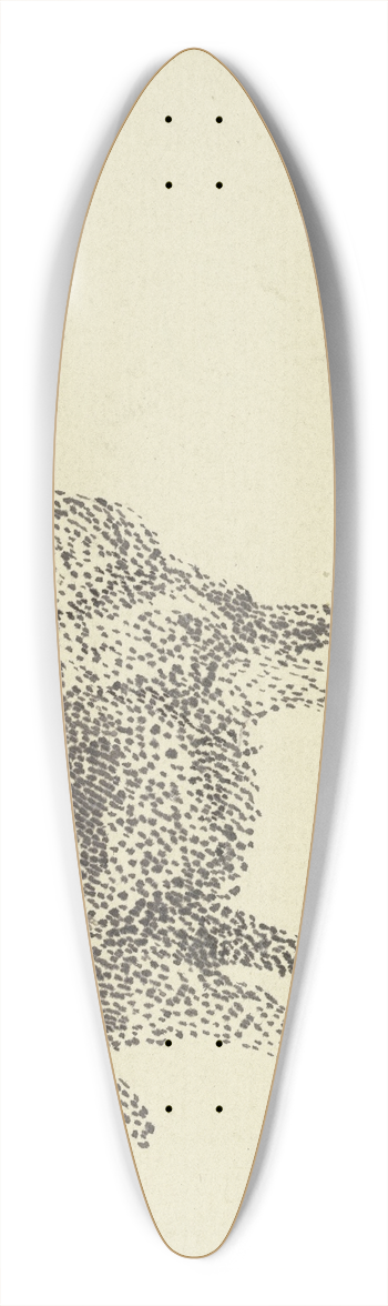 Rudolf Gudden - Donkey 39.3 inch art pintail longboard deck